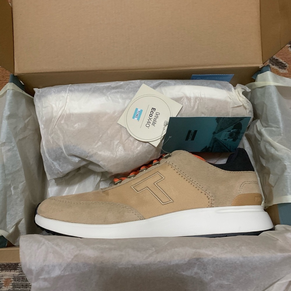 Toms Arroyo Waterproof Desert Tan Suede Trainers